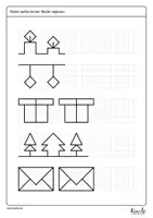 Vorschau - Arbeitsblätter - Weihnachtliche Bandornamente – Muster zeichnen im Advent - Seite 1