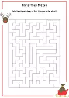 Vorschau - Spiele - Christmas Mazes with Santa Claus, frosty, reindeer and gifts / Weihnachtslabyrinthe - Seite 3