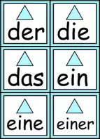 Vorschau - Präsentationen/Tafelbilder - Kärtchen mit den Artikeln und Montessorifarbe - Deckblatt
