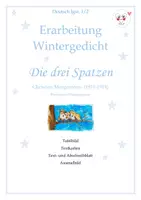 Vorschau - Arbeitsblätter - Deutsch - Erarbeitung Wintergedicht (#5), Klasse 1/2 - Deckblatt