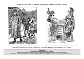 Vorschau - Arbeitsblätter - "Entente Cordiale": Beurteilung der britisch-französischen Partnerschaft (Bildquellen-Vergleich) - Veränderung der Bündniskonstellationen im Vorfeld des Ersten Weltkrieges - Deckblatt