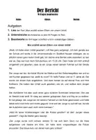 Vorschau - Stundenentwürfe - Der Bericht Unterrichtsreihe - Seite 1