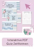 Vorschau - Arbeitsblätter - Interaktive PDF - Quiz Zeitformen - Deckblatt