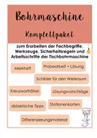 Vorschau - Arbeitsblätter - Komplettpaket Bohrmaschine Stationenarbeit - Deckblatt