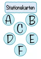Vorschau - Stationenlernen - Stationskarten A/B/C/D/E/F - Deckblatt