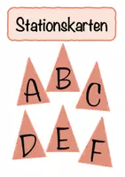 Vorschau - Stationenlernen - Stationskarten A/B/C/D/E/F - Deckblatt