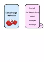 Vorschau - Merkblätter - Satzanfänge Heftchen (Fächer zum Üben) - Seite 1