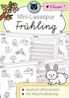 Vorschau - Stationenlernen - Mini-Lesespur Frühling | 1. Klasse | differenziert - Deckblatt