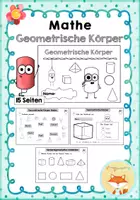 Vorschau - Arbeitsblätter - Übungsheft - Geometrische Körper #edukiknaller2021 - Deckblatt