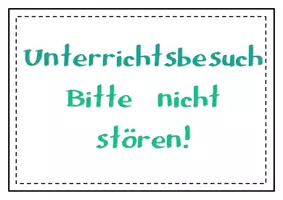Vorschau - Lehrpläne/Lehrermaterial - Bitte nicht Stören Türschild Referendariat - Seite 1