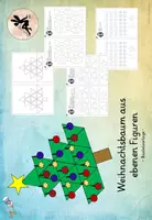 Vorschau - Mal- und Bastelvorlagen - Weihnachtsbaum/Tannenbaum aus ebenen Figuren - Bastelvorlage - Deckblatt