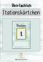Vorschau - Stationenlernen - Stationskärtchen passend für Tolsby-Rahmen - Deckblatt