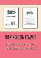 Vorschau - Unterrichtsreihen - Musik Weihnachten 💫 Ihr Kinderlein kommet | Faltheft mit QR zum Playalong | Noten Texte Akkorde Infos - Deckblatt
