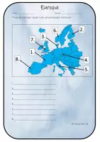 Vorschau - Arbeitsblätter - Trage die richtigen Länder in die entsprechenden Zahlen ein (1) - Deckblatt