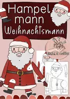 Vorschau - Arbeitsblätter - Weihnachtsmann Hampelmann - Musterbeutelklammer-Puppe Nikolaus Bastelvorlage - Deckblatt