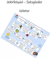Vorschau - Spiele - Würfelspiel- Satzglieder- Winter - Deckblatt