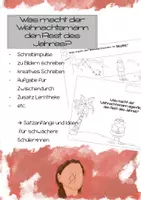 Vorschau - Arbeitsblätter - Was macht der Weihnachtsmann den Rest des Jahres? I Weihnachten I Homeschooling - Deckblatt