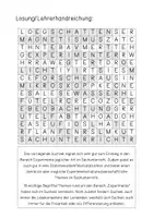 Vorschau - Arbeitsblätter - Experimentier Suchsel/Buchstabengitter (Sachunterricht) - Seite 1