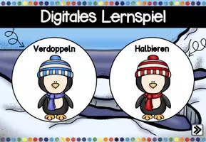 Vorschau - Spiele - Digitales/interaktives Lernspiel - Verdoppeln und Halbieren bis 20 mit dem Pinguin - Seite 3