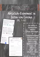 Vorschau - Arbeitsblätter - Abklatsch-Experiment für ältere Schüler in Zeiten von Corona! Wie wichtig ist Händewaschen wirklich? - Deckblatt