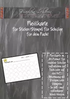Vorschau - Arbeitsblätter - Fleißkarte als Belohnungssystem für Sticker oder Stempel! - Deckblatt