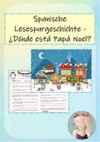 Vorschau - Arbeitsblätter - spanische Lesespurgeschichte zu Weihnachten - Deckblatt