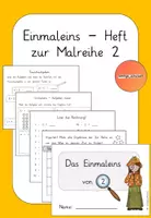 Vorschau - Arbeitsblätter - Einmaleins - Heft: Die Malreihe von 2 unter der Lupe - Deckblatt