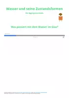 Vorschau - Arbeitsblätter - Reflexion Aggregatzustände des Wassers - Die Zustandsformen (Aggregatzustände) - Deckblatt
