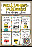 Vorschau - Fördermaterial/Inklusion - NEUJAHR - Plauderkärtchen - Deckblatt