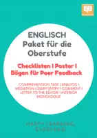 Vorschau - Arbeitsblätter - Paket Englisch Oberstufe - Checklisten I Merkblätter I Bögen für Peer Feedback - für alle wichtigen Aufgabenformate - Deckblatt