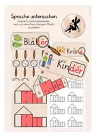 Vorschau - Stundenentwürfe - Sprache untersuchen (Haus-Garagen-Modell) - Deckblatt