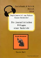 Vorschau - Stundenentwürfe - Die journalistischen W-Fragen einer Nachricht - Deckblatt