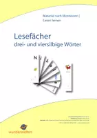 Vorschau - Spiele - 25 Lesefächer - drei- und viersilbige Wörter Grundwortschatz - Lesen lernen - Deckblatt