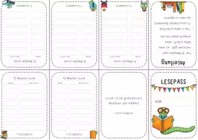 Vorschau - Anderer Materialtyp - Lesepass zum Sammeln von Leseraupen-Perlen - Deckblatt