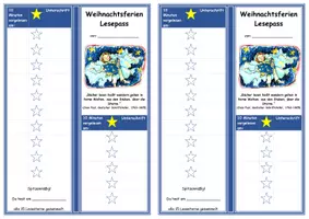 Vorschau - Arbeitsblätter - Weihnachtsferien Lesepass/Lesezeichen - Seite 2