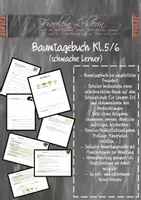 Vorschau - Arbeitsblätter - Baumtagebuch für schwache Lerner! Inklusiv und DaZ! Inkl. Bewertungsraster!Homeschooling geeignet! - Deckblatt