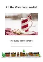Vorschau - Stundenentwürfe - At the Christmas market Dialogkarten und Buddybook - Deckblatt