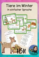 Vorschau - Unterrichtsreihen - Kartei und Arbeitsblätter Tiere im Winter - Deckblatt