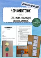 Vorschau - Stundenentwürfe - Kombinatorik & Geometrie - Klasse 1/2 - Unterrichtsentwurf - Deckblatt