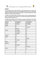 Vorschau - Arbeitsblätter - Übung zur Bildung von Konjunktivformen - Deckblatt