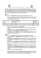 Vorschau - Arbeitsblätter - Praktikum - Tagesprotokoll und Tagesbericht verfassen - Deckblatt