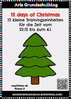 Vorschau - Arbeitsblätter - 12 days of Christmas - Deckblatt