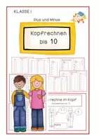 Vorschau - Arbeitsblätter - Kopfrechnen- Übungsheft Klasse 1 - Deckblatt