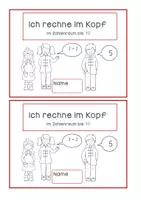 Vorschau - Arbeitsblätter - Kopfrechnen- Übungsheft Klasse 1 - Seite 1