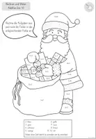 Vorschau - Arbeitsblätter - Weihnachtliche Rechen-Mal-Blätter - Seite 1