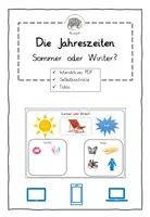 Vorschau - Interaktives Material - Die Jahreszeiten: Sommer oder Winter (interaktives PDF) - Deckblatt