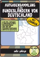 Vorschau - Arbeitsblätter - Aufgabensammlung zu den Bundesländern - 14 ABs und 12 Infotexte (Landeshauptstädte, Nachbarländer uvm.) - Deckblatt