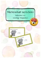 Vorschau - Fördermaterial/Inklusion - Flächenberechnung des Rechtecks - Differenzierungsmaterial - Deckblatt