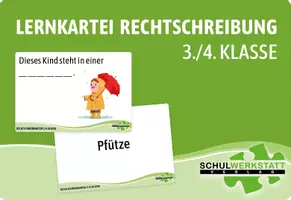 Vorschau - Fördermaterial/Inklusion - Lernkartei Rechtschreibung - 120 Merkwörterkarten - Deckblatt