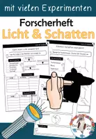 Vorschau - Unterrichtsreihen - Licht und Schatten Forscherheft mit vielen Experimenten für den Sachunterricht - Deckblatt